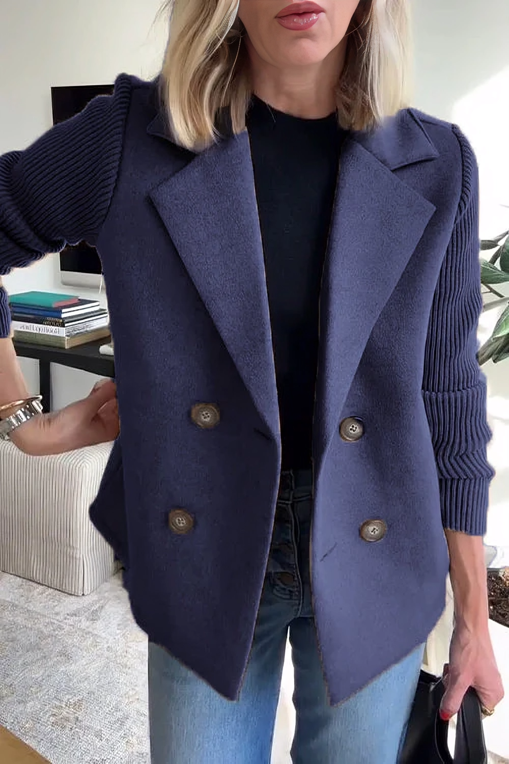 Camela | Blazer mit gestrickten Ärmeln