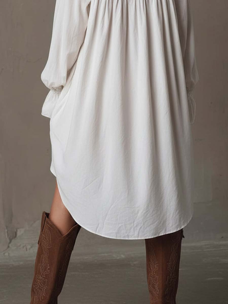 Lucia | Spitzen-Detail Hemdkleid