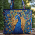 Echte Pfau-Quilt-Tasche