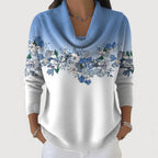 Klara | Floraler Rollkragenpullover