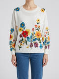Fleur | Bequemer Blumenpullover
