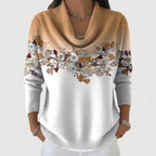 Klara | Floraler Rollkragenpullover