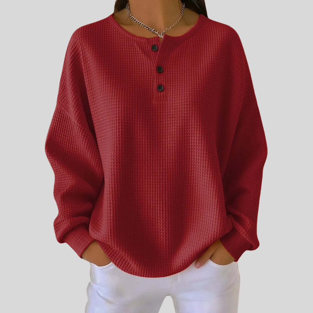 Nessa™ | Lässiges Henley-Sweatshirt