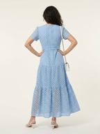 Brielle | V-Ausschnitt Kurzarm Schichtkleid Midi