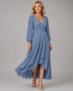 Mia™ | Elegantes V-Ausschnitt Langkleid