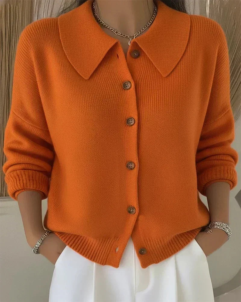 Vespera™ | Cardigan mit Knopfkragen