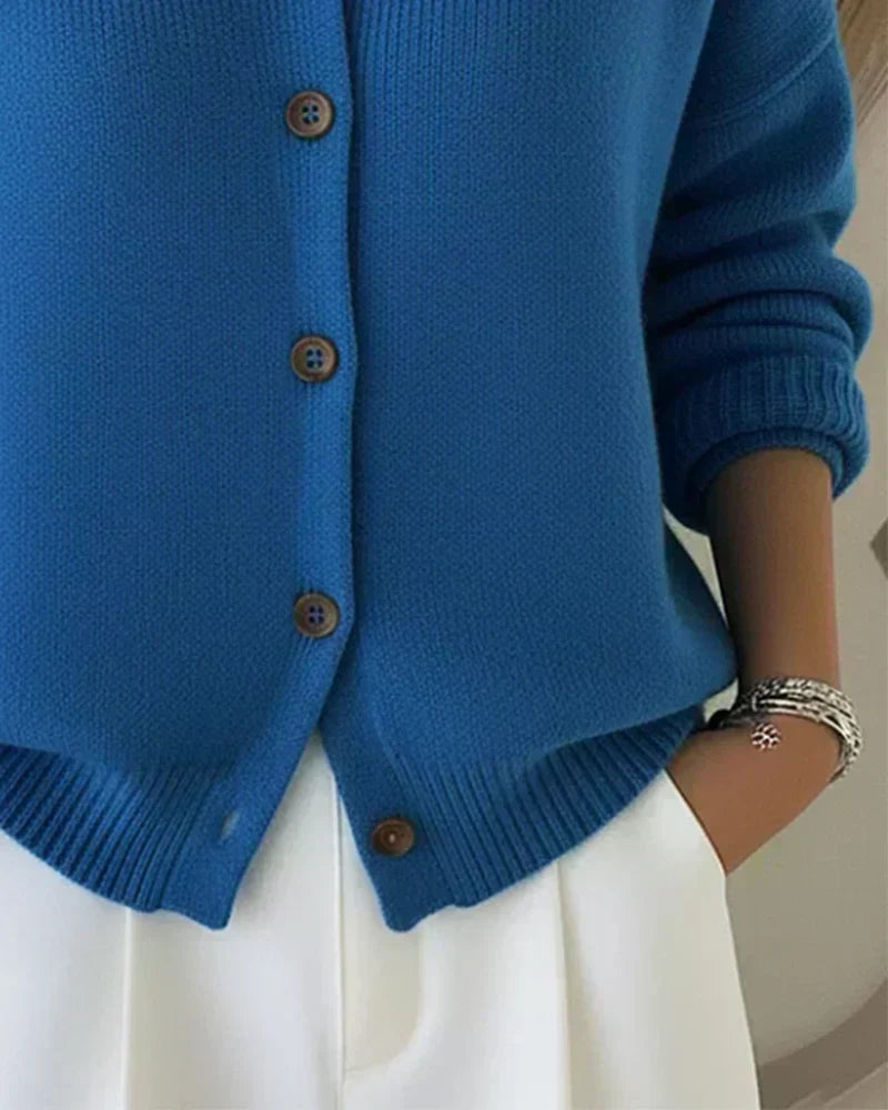 Vespera™ | Cardigan mit Knopfkragen