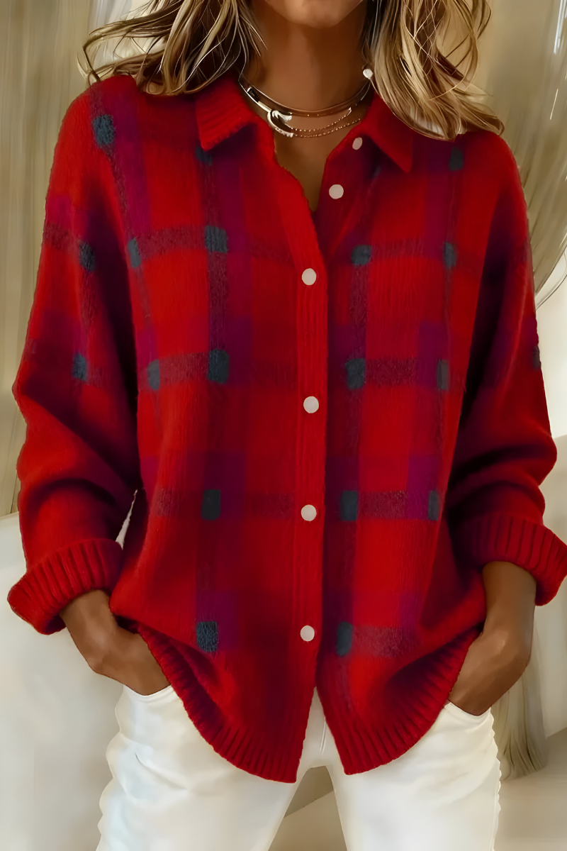 Camille™ | Karierter Cardigan