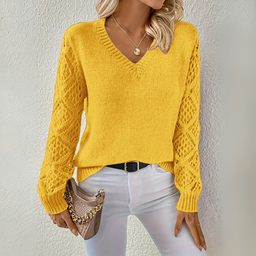 Adriana | Lässiger Pullover mit V-Ausschnitt