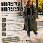 Romy | Langer Kapuzen-Mantel mit Reißverschluss