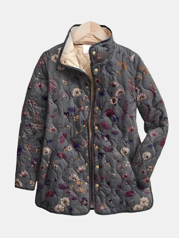 Niva | Vintage-Steppjacke mit Blumenmuster