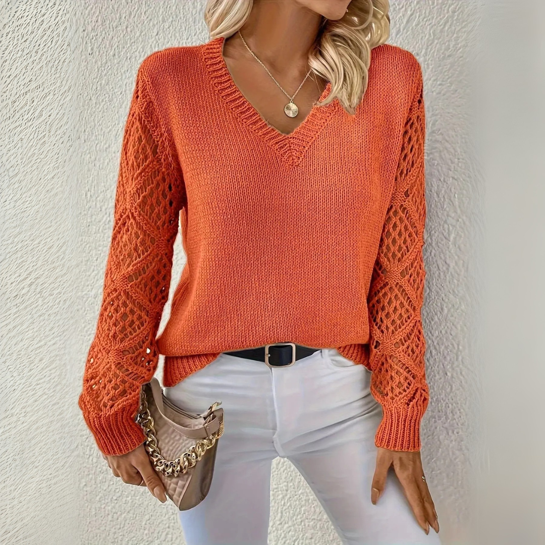 Adriana | Lässiger Pullover mit V-Ausschnitt