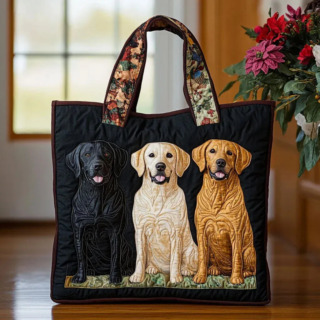 Drei Labrador Quilted Tote Bag