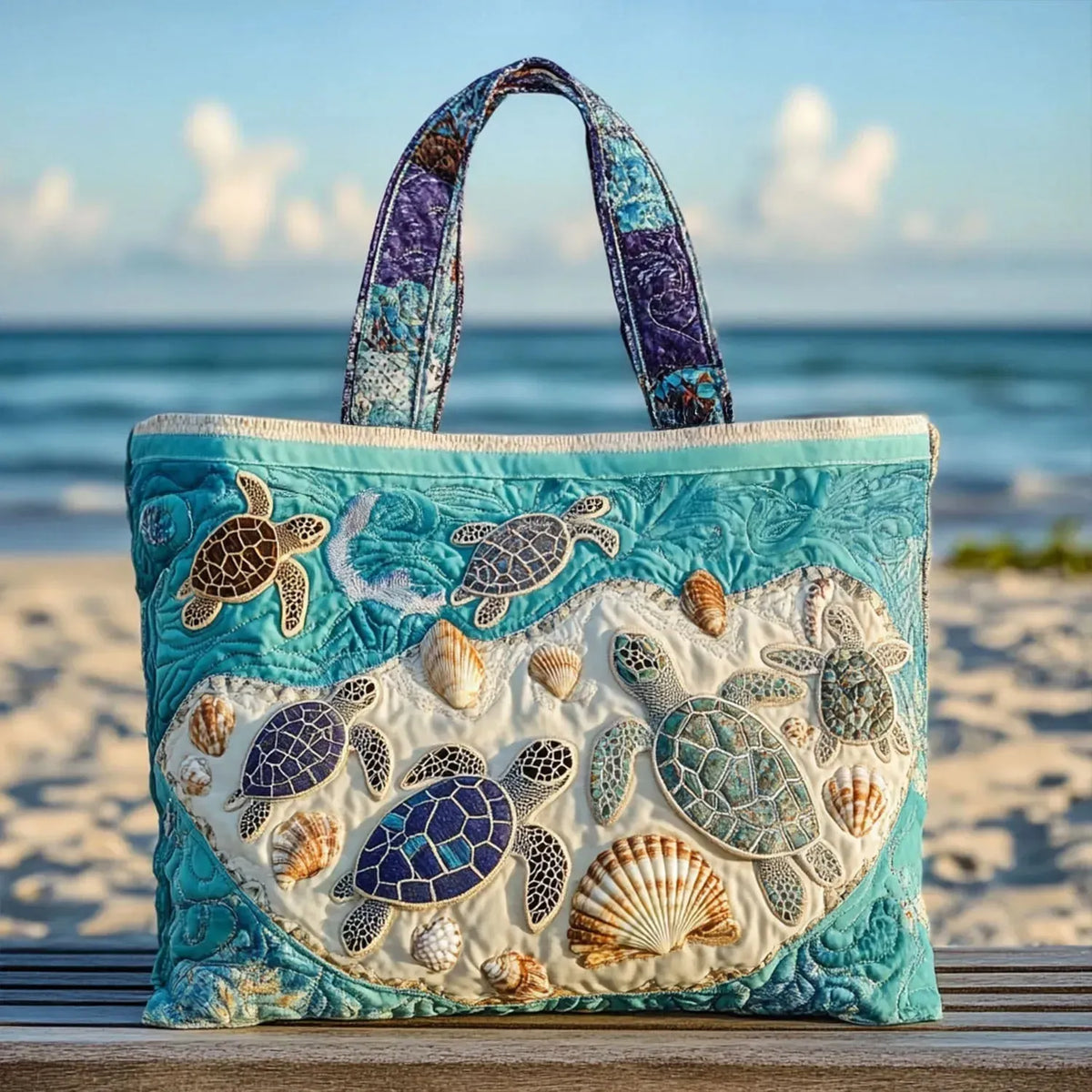 Turtle Embrace Stepp-Tote Bag
