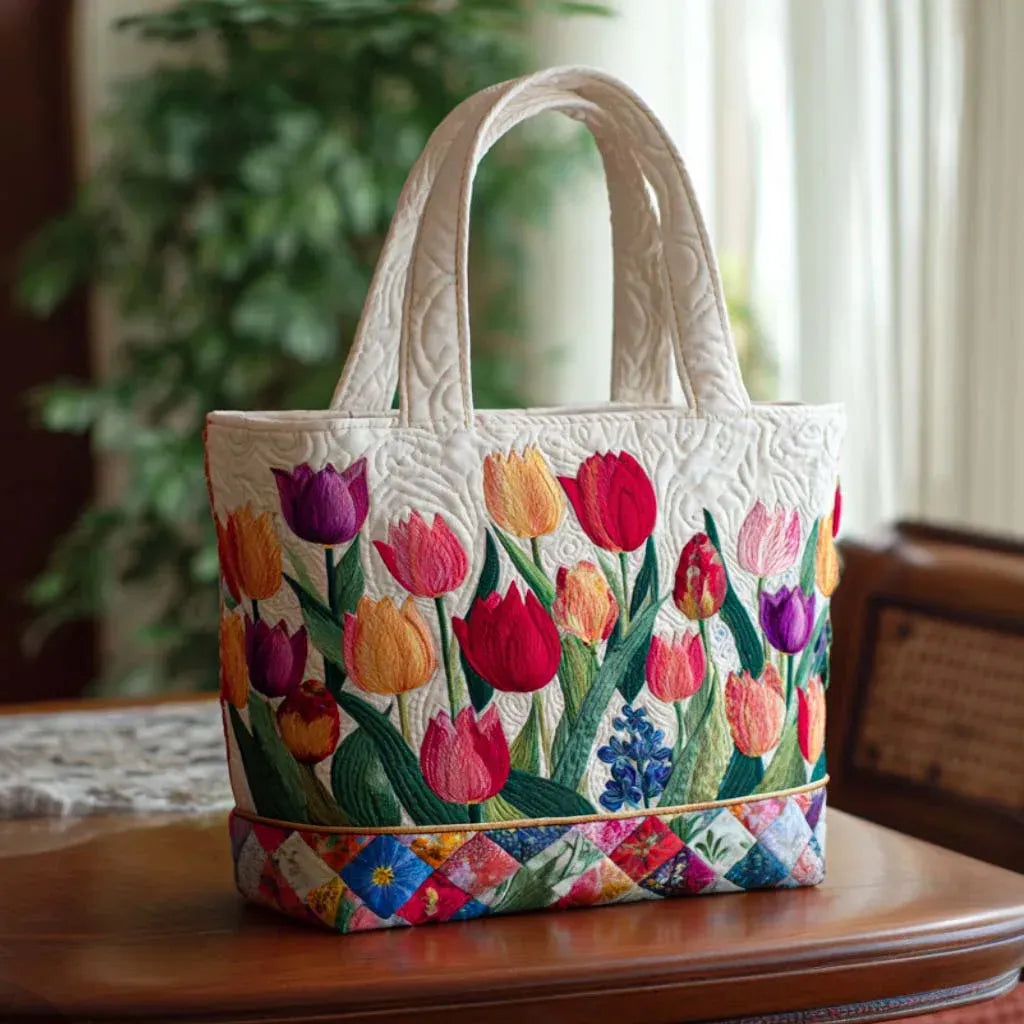 Tulpen-Quilted Tote Bag