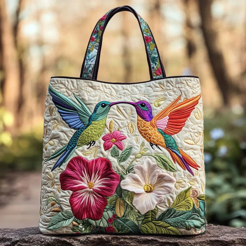 Gepolsterte Kolibri-Quilt-Tasche