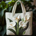Shell Weiße Stepp-Tasche