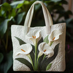Shell Weiße Stepp-Tasche