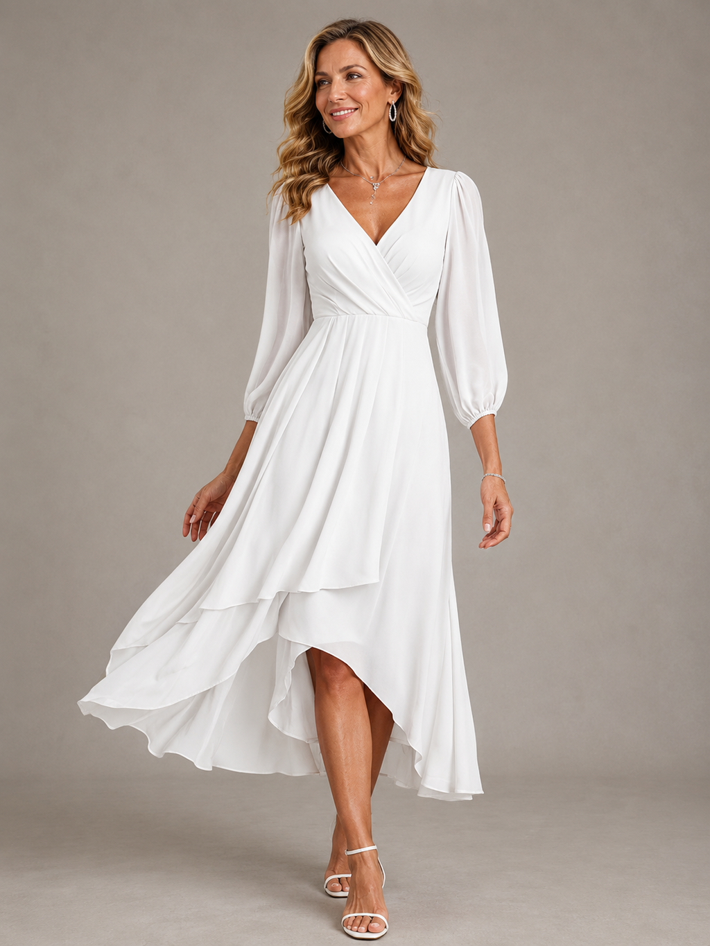 Mia™ | Elegantes V-Ausschnitt Langkleid