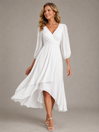 Mia™ | Elegantes V-Ausschnitt Langkleid