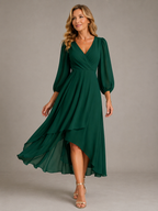 Mia™ | Elegantes V-Ausschnitt Langkleid
