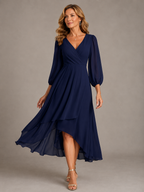 Mia™ | Elegantes V-Ausschnitt Langkleid