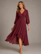 Mia™ | Elegantes V-Ausschnitt Langkleid