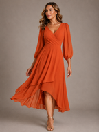 Mia™ | Elegantes V-Ausschnitt Langkleid