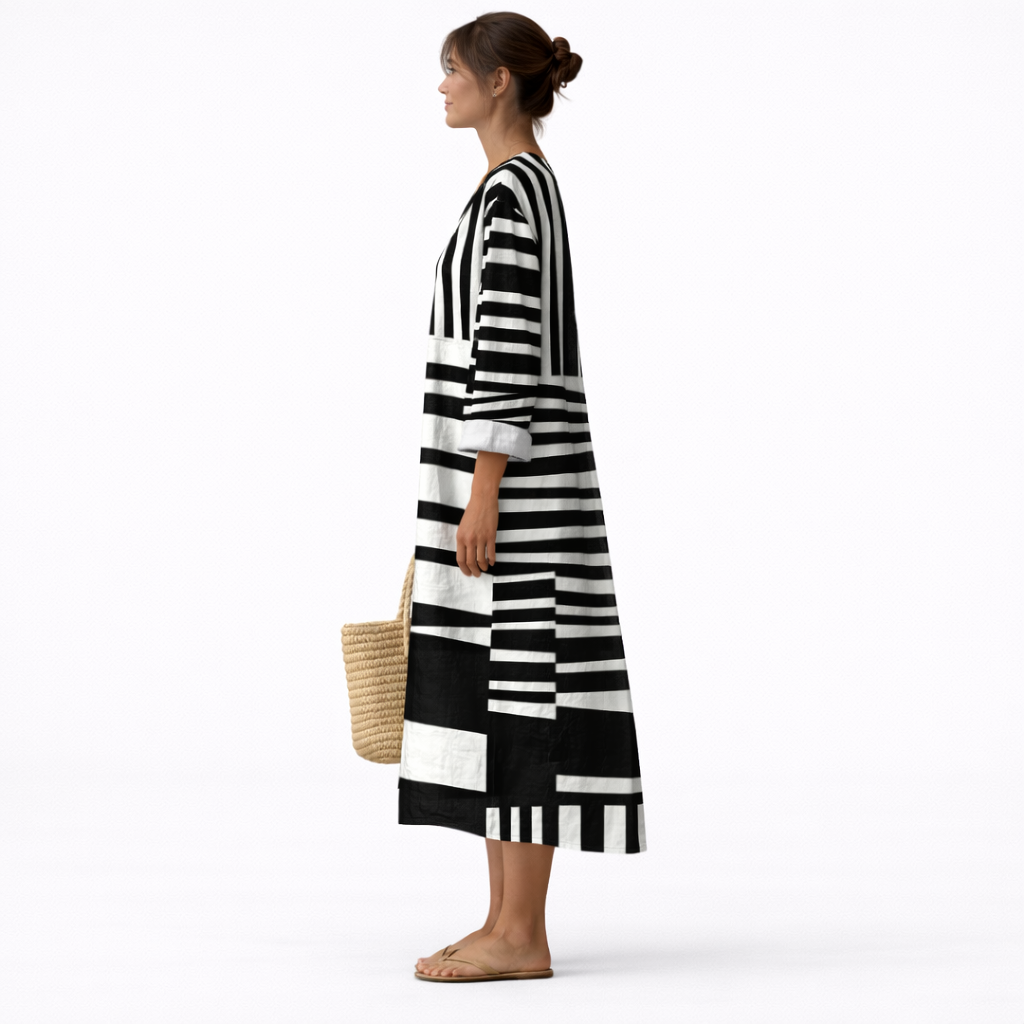 Lærke™ | Elegantes grafisches Kleid