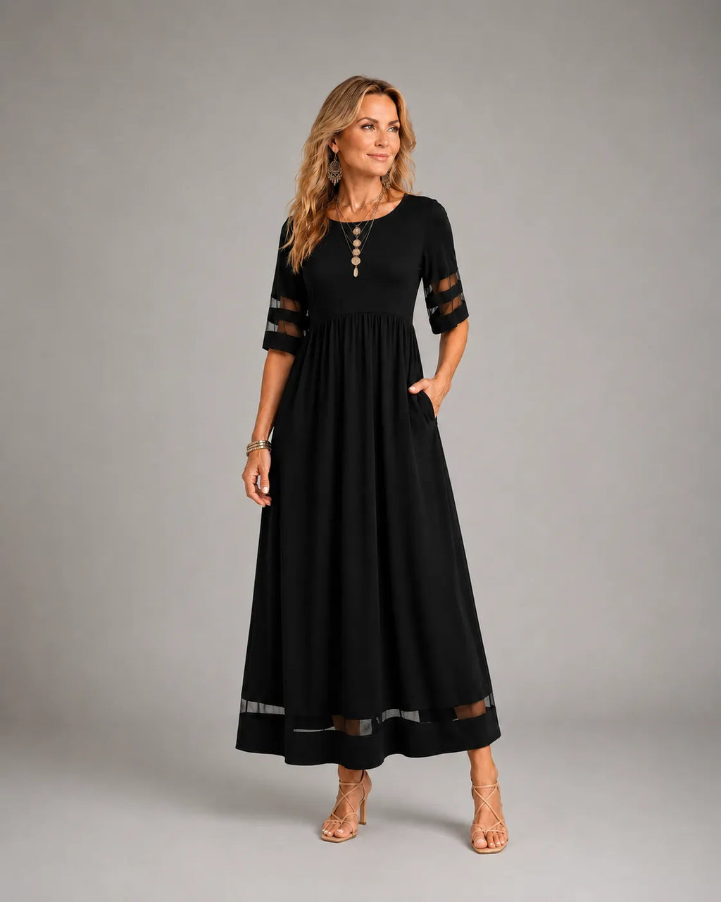 Aubrey™ – Figurbetontes Midi-Kleid mit Bauchweg-Effekt