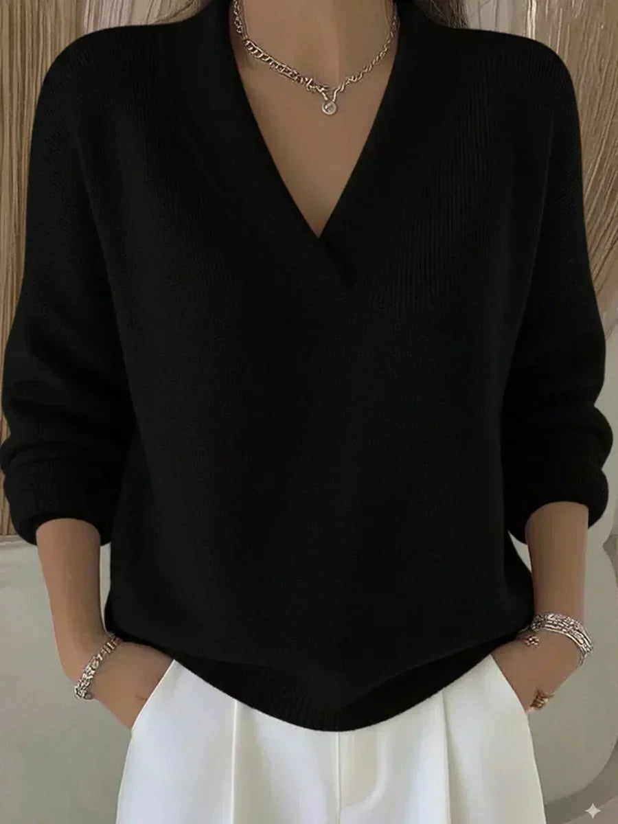 Vivelle™ | Entspannter V-Ausschnitt Pullover