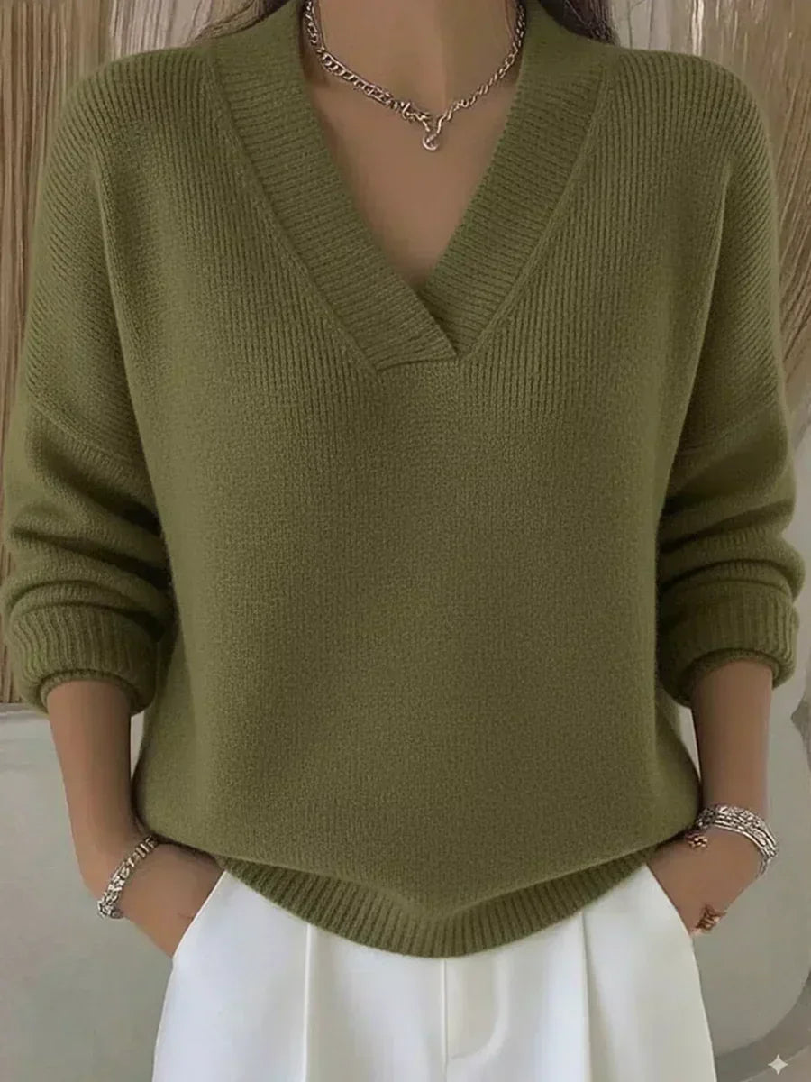 Vivelle™ | Entspannter V-Ausschnitt Pullover