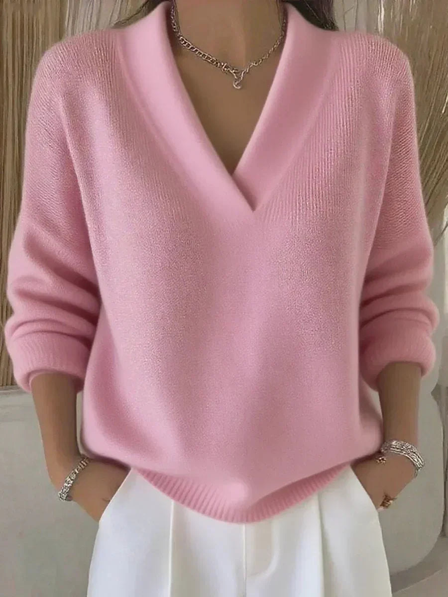 Vivelle™ | Entspannter V-Ausschnitt Pullover