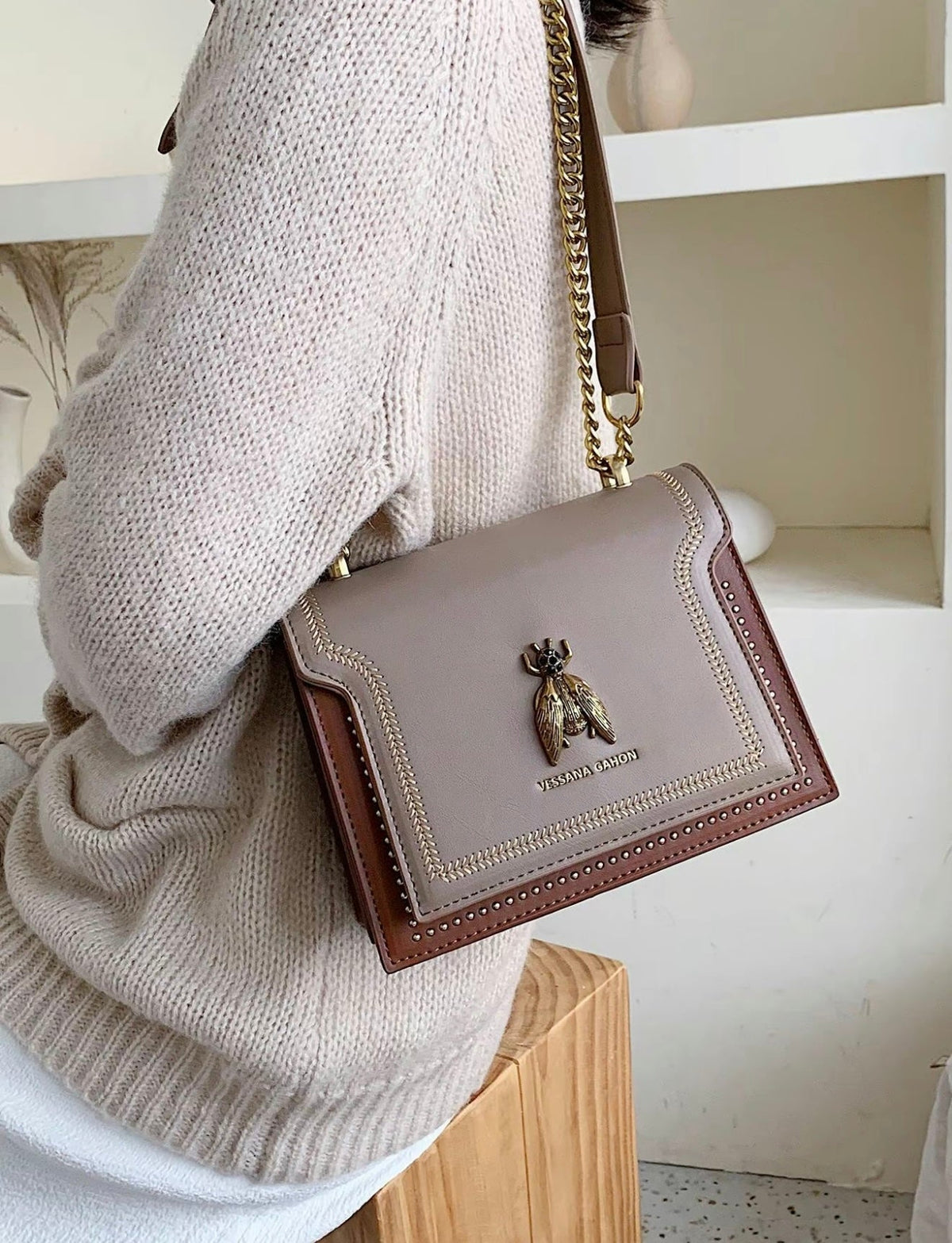 SIMONE™ - Zeitlose Luxus-Kettenhandtasche