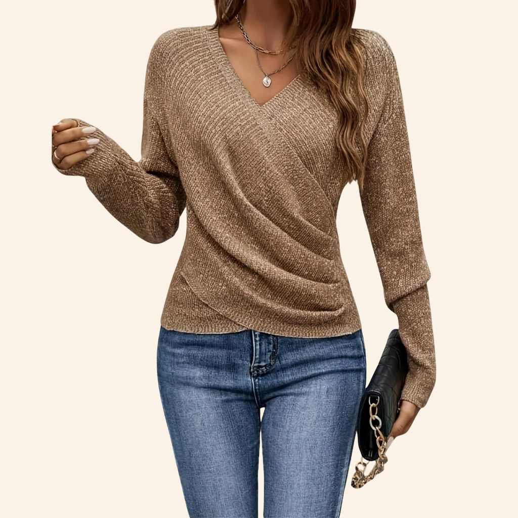 Annette | Eleganter Langarm Strickpullover