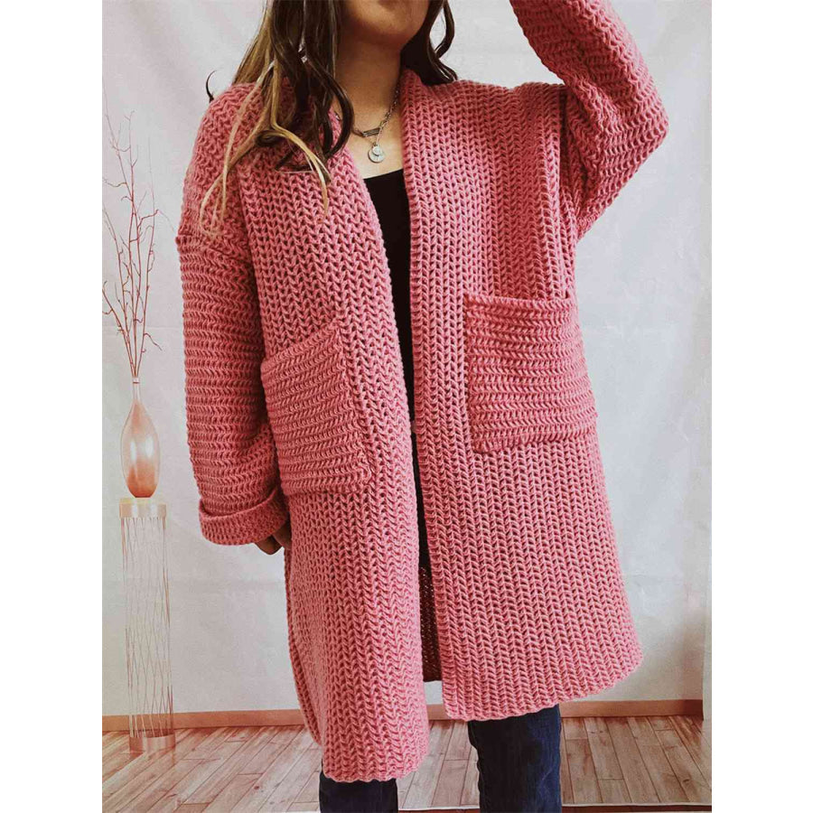 Grobstrick-Cardigan – Oversize-Winterstrick mit offener Front