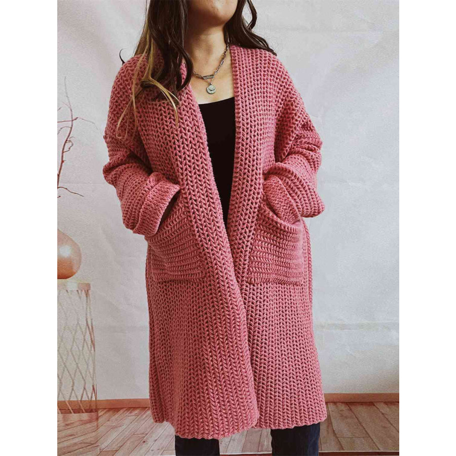 Grobstrick-Cardigan – Oversize-Winterstrick mit offener Front