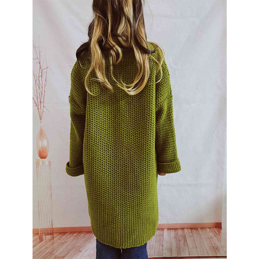 Grobstrick-Cardigan – Oversize-Winterstrick mit offener Front
