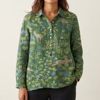 Bianca™ | Zeitlose Leinenbluse mit Print