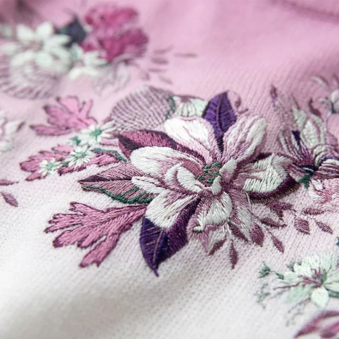 Klara | Floraler Rollkragenpullover