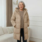 Iris™ | Langer Daunenmantel mit Kapuze