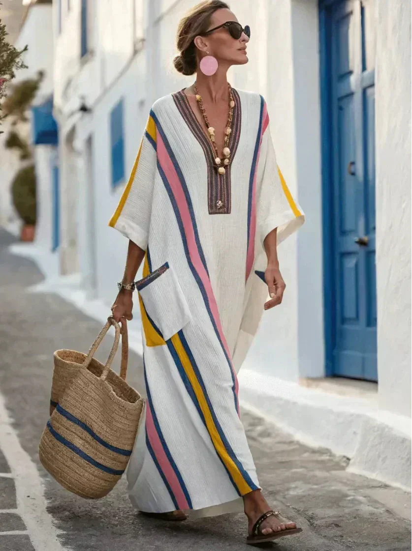 Kathleen | Elegantes, lockeres Maxi-Sommerkleid