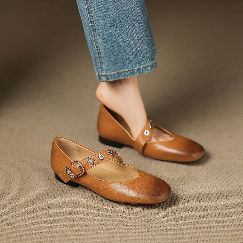 Elda Ballerinas aus echtem Leder