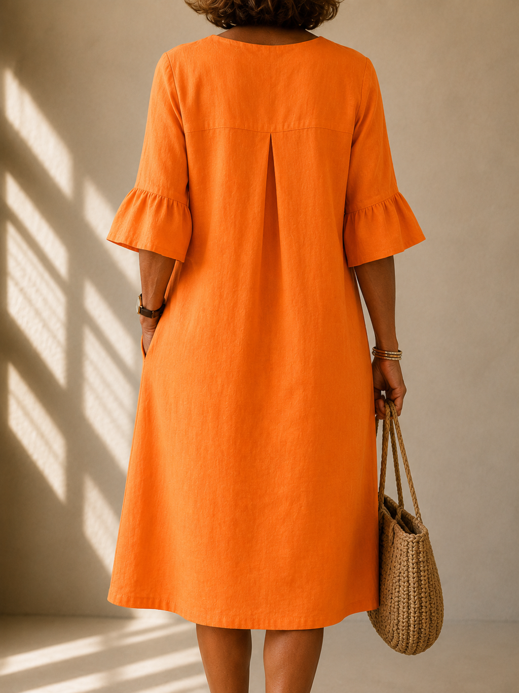 Mathilde | Knopfkleid mit V-Ausschnitt