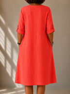 Elisabeth – Fließendes Kleid mit V-Ausschnitt