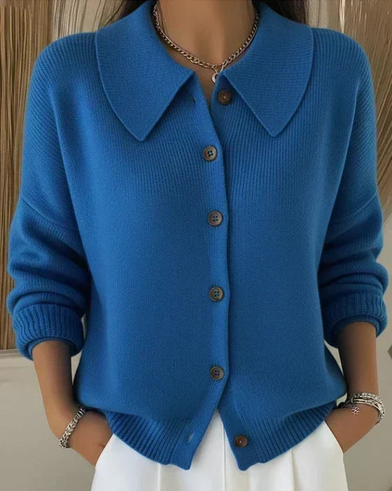 Vespera™ | Cardigan mit Knopfkragen