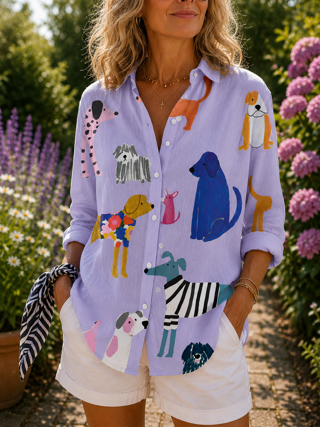 Florenz | Bluse „Verspielte Hündchen“