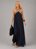Velora™ | Cross Elegance Maxikleid