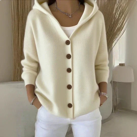Darienne™ | Kapuzen-Strickjacke mit Knöpfen