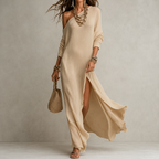 CHIC EINE-SCHULTER-KLEID FÜR FRAUEN